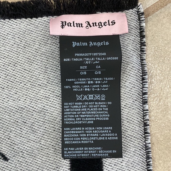 Palm Angel’ monogram scarf black & grey - Picture 7 of 8